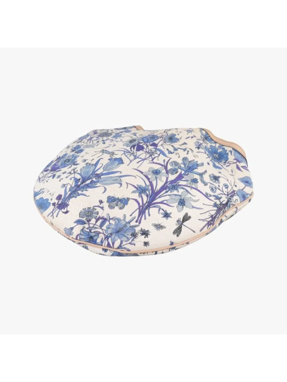 Gucci Flora Wave Hobo Blue White Canvas Leather